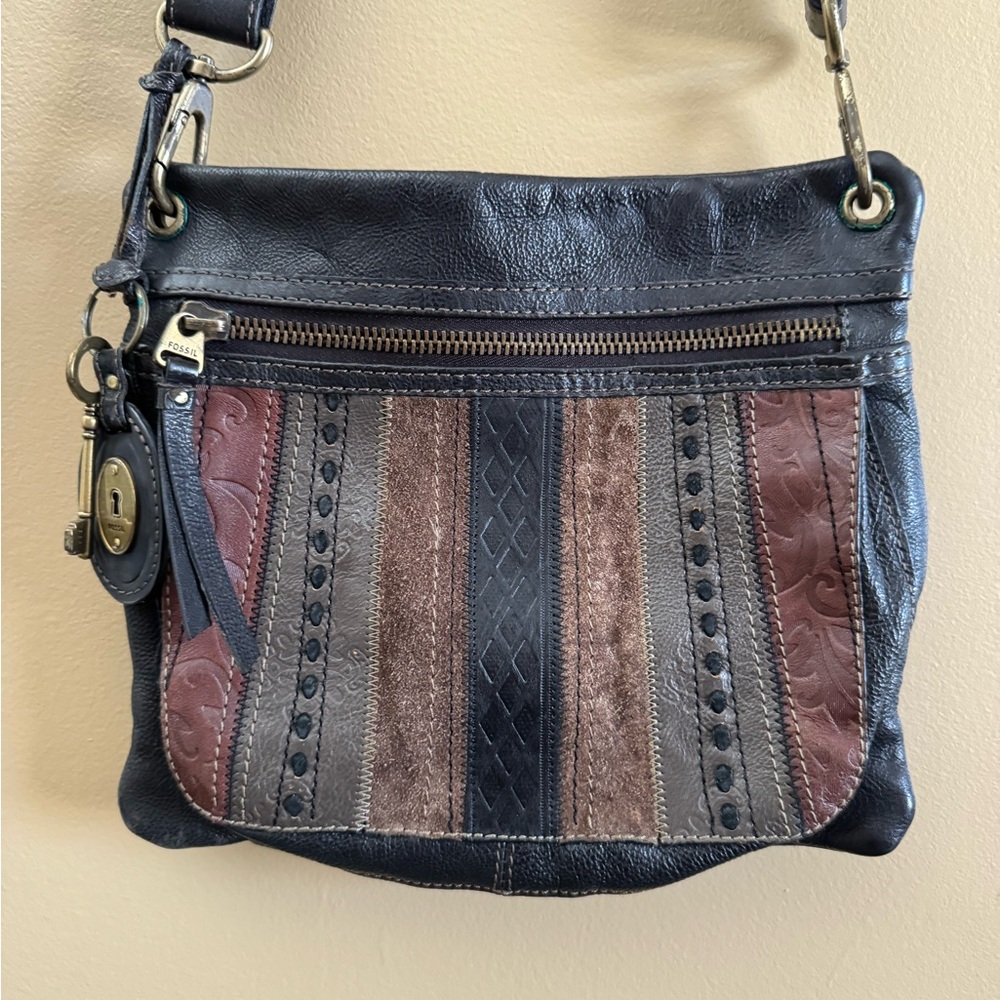 Fossil Multicolor Patchwork Crossbody Bag